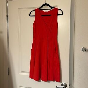 Red skater dress